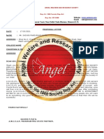 ANGEL WELFARE AND RESEARCH SOCIETY COURSE PROPOSAL