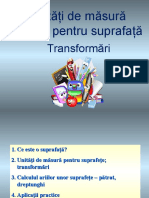 Unități de Măsură Uzuale Pentru Suprafață: Transformări