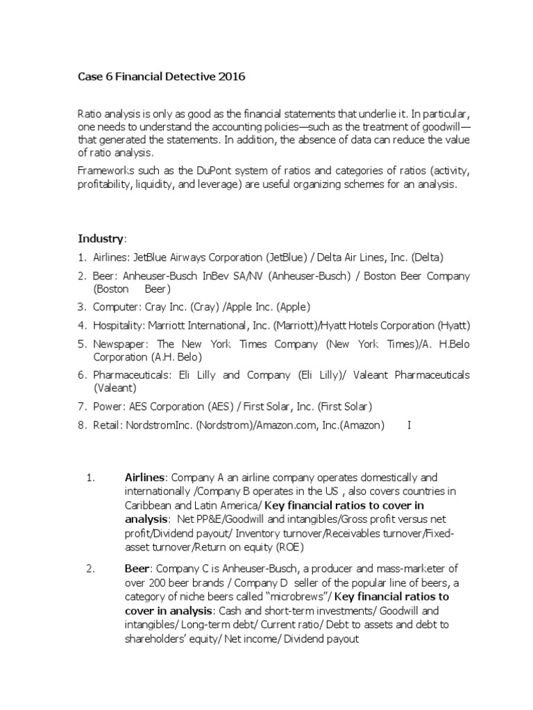 Financial Ratio Analysis by Industry | PDF | Dividend | Investing