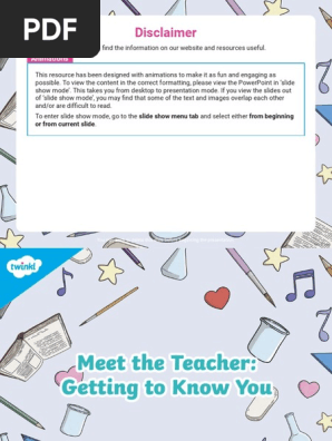 MEET THE TEACHER