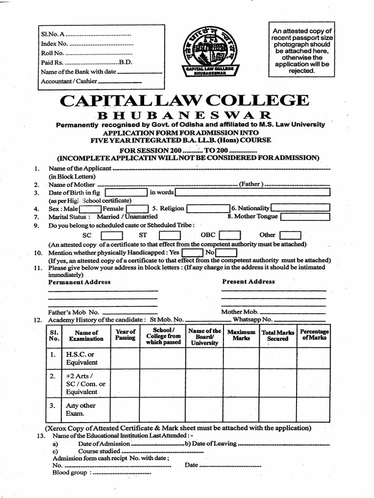 5yrs. Application Form 202223 PDF