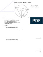 Angles in Circles Past Paper Questions