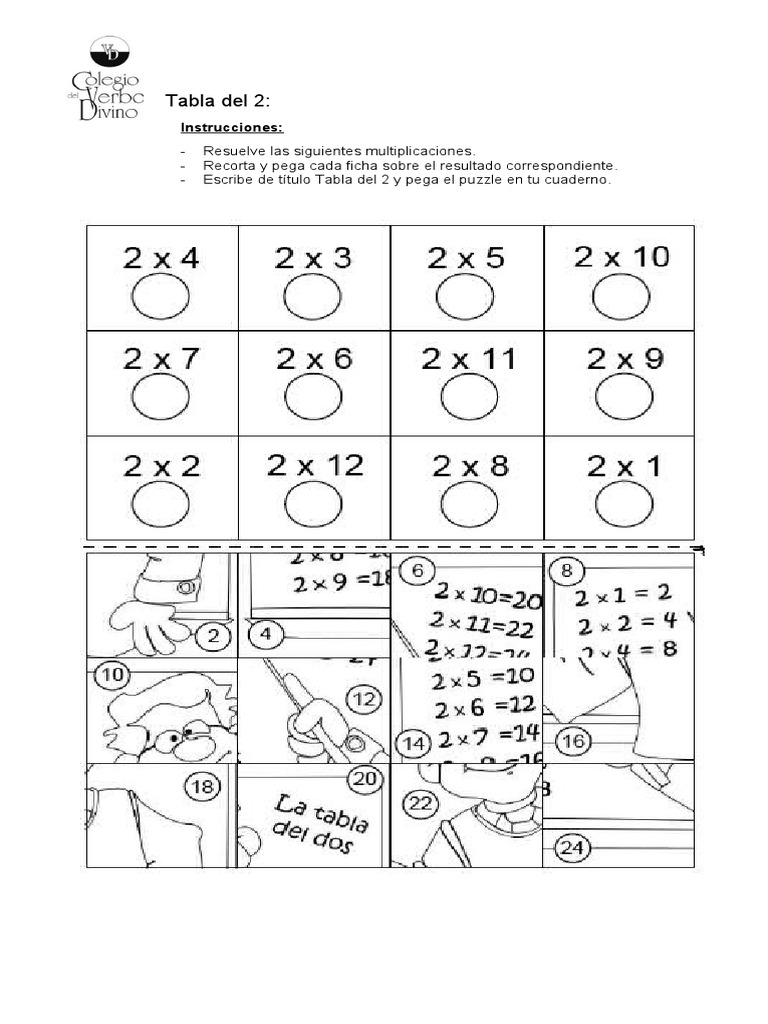Guía Tabla Del 2 | PDF