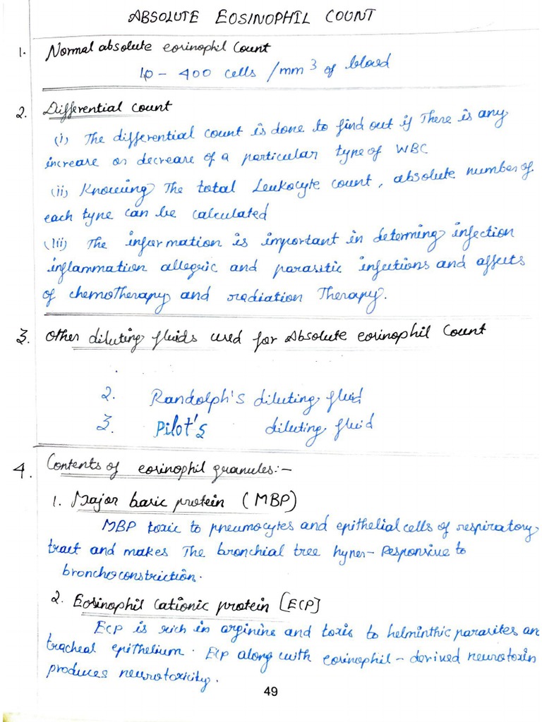 Absolute Eosinophil Count PDF