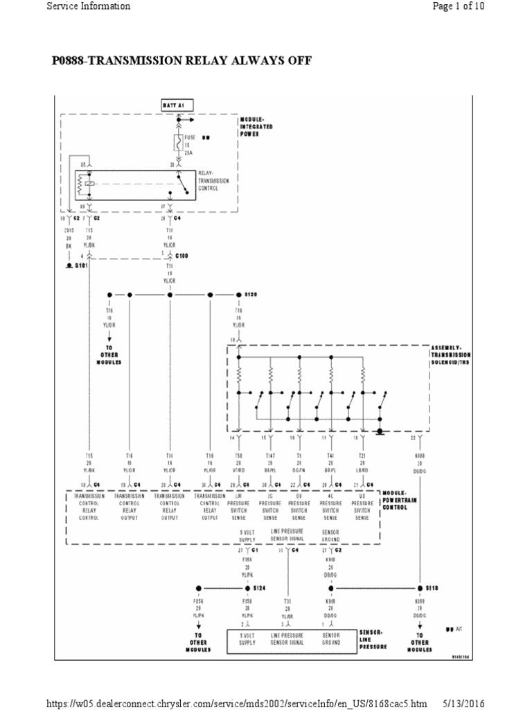 P0888Transmission Relay Always Off PDF Relay Automatic Transmission