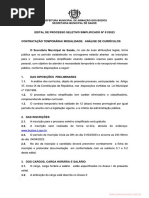 Edital de Abertura para Processo Seletivo
