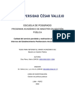 Escuela de Posgrado: Programa Académico de Maestría en Gestión Pública