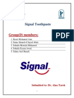 Signal Toothpaste: Group (D) Members