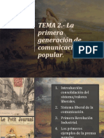 TEMA 2.-La Primera Generación de Comunicación Popular