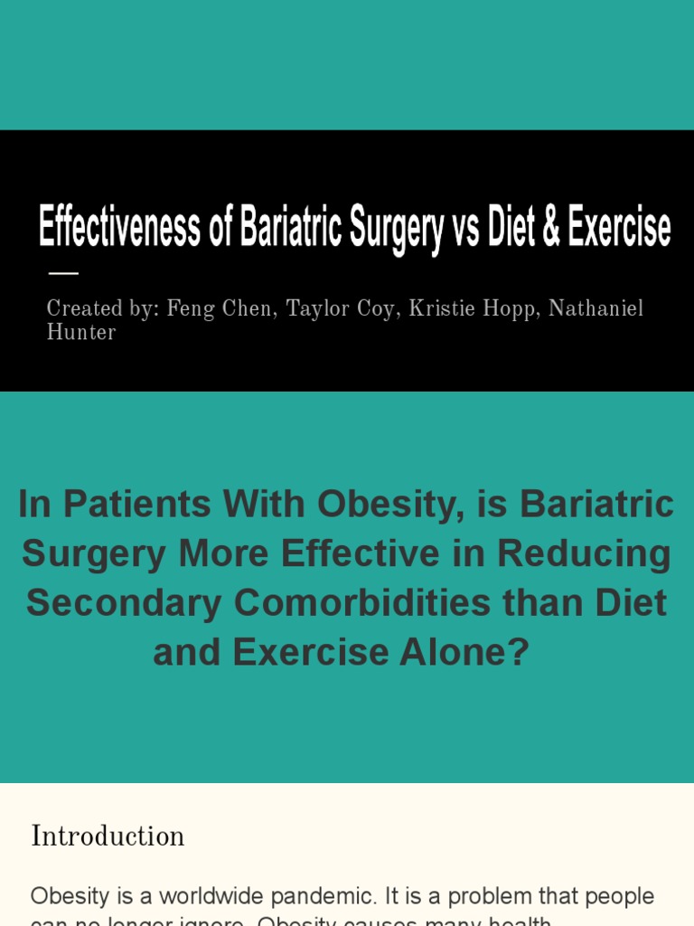 Bariatric Surgery vs. Diet Effectiveness | PDF | Bariatric Surgery ...