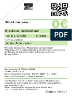 Billet Musée Visiteur Individuel : 09:00 13/01/2023 0 João Azevedo