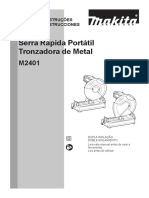 Manual de instruções para serra rápida portátil M2401