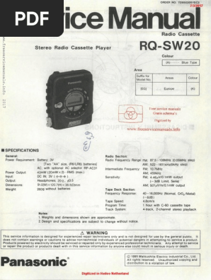 RQ sw20 | PDF