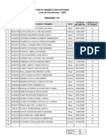 Tercero "A": 1125731 Modelo San Antonio Lista de Estudiantes - 2023