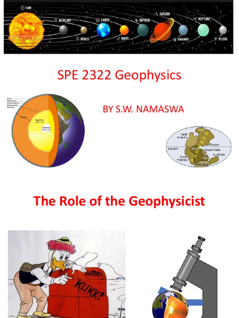 Spe 2322 Geophysics Lectures 1, 2 &3 PDF Solar System