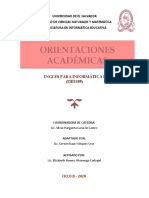 Orientaciones Académicas - DII1109 - 2020