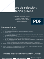 Procesos de Selección: Licitación Pública