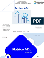 Matrice ADL: Réalisé Par: Encadré Par