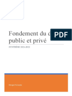 Fondement Du Droit Public Et Privé: SYNTHÈSE 2021-2022