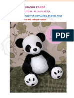 Instruções para tricotar um panda grande