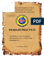 Trabajo Práctico: Universidad Latinoamericana "Ulat" Facultad de Ciencias Sociales Carrera de Ciencias de La Educación