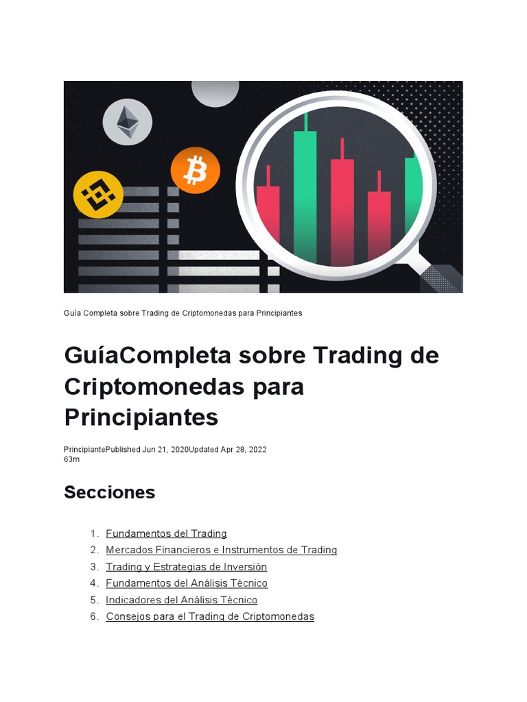 Guía Completa Sobre Trading de Criptomonedas para Principiantes | PDF |  Mercado de divisas | Análisis técnico