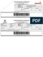 Secretaría Distrital de Movilidad: Señor Usuario, Tenga en Cuenta Que Los Intereses Se Calculan y Actualizan Diariamente