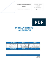 Procedimiento de Instalación de Quemador