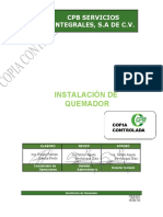  Procedimiento de Instalación de Quemador