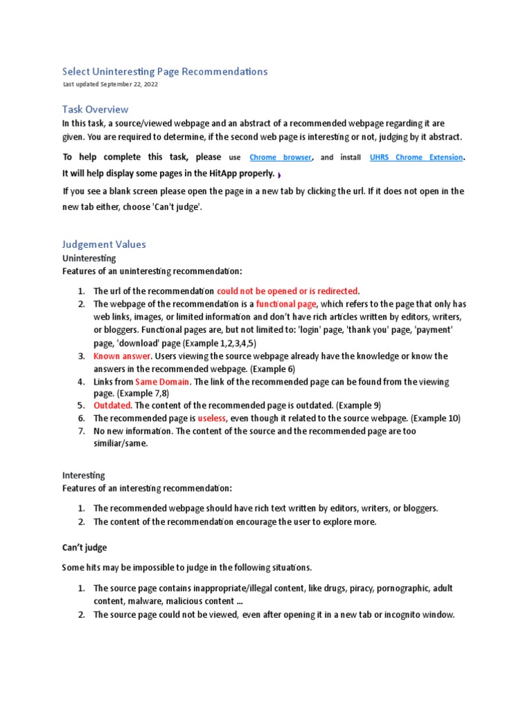 Evaluating Webpage Recommendations | PDF | Web Page | Cyberspace