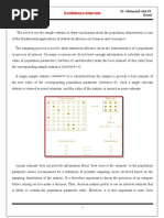 Applied Statistics: Confidence Intervals