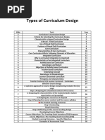 Types of Curriculum Design: Topic