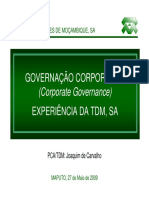Governação Corporativa: (Corporate Governance)