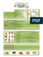 Daily Routine Present Continuous Grammar Drills - 114811