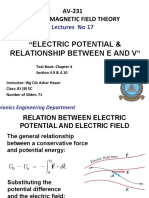 AV-231 - ELECTRIC POTENTIAL & RELATIONSHIP BETWEEN E AND V - Lecture - 17