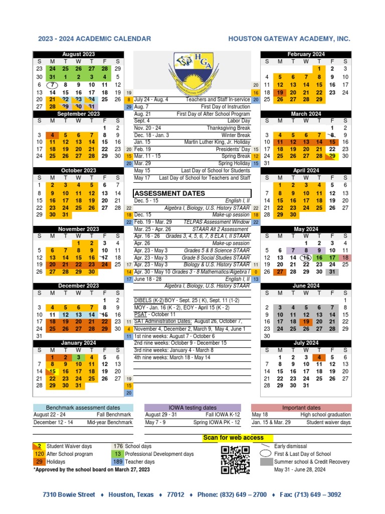 2023 2024 Academic Calendar PDF The United States