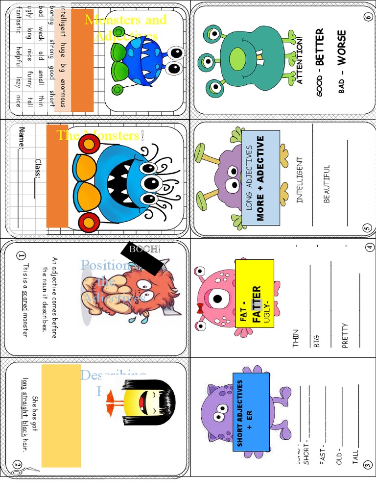 Minibook Comparative of Adjectives Grammar Guides - 115526 | Download ...