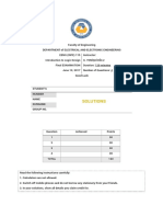 Final Examination Solutions - Spring 2016-2017