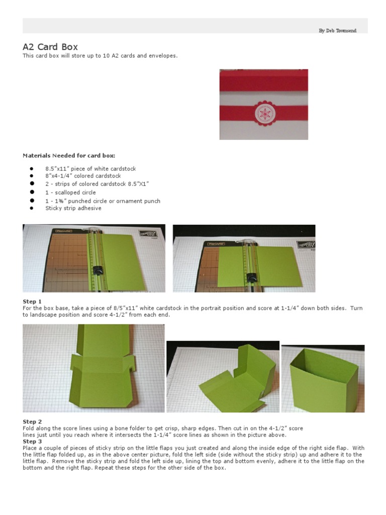 DIY A2 Card Box Tutorial | PDF