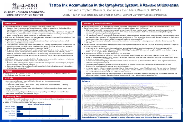 Tattoo Ink Accumulation in The Lymphatic System PDF Tattoo Lymphatic System