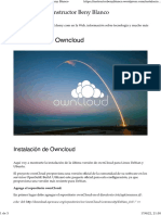 Instalación de Owncloud - Instructor Beny Blanco