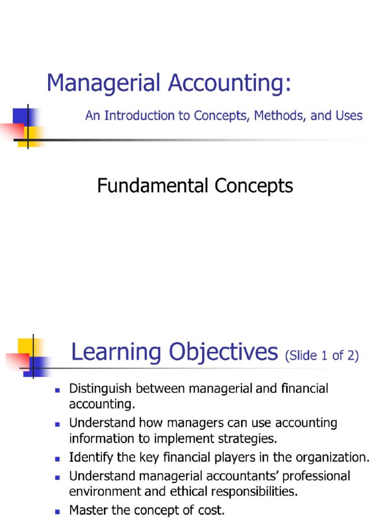 Managerial Accounting An Introduction To Concepts, Methods, and Uses | PDF