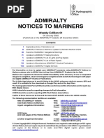 Admiralty Notices To Mariners: Weekly Edition 01