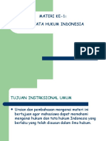 Materi Ke-1: Arti Tata Hukum Indonesia