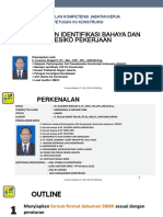 Melakukan Identifikasi Bahaya Dan Resiko Pekerjaan: Pembekalan Kompetensi Jabatan Kerja Petugas K3 Konstruksi