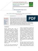 Invitro Micropropagation of Piper Betle L.: Original Research Article