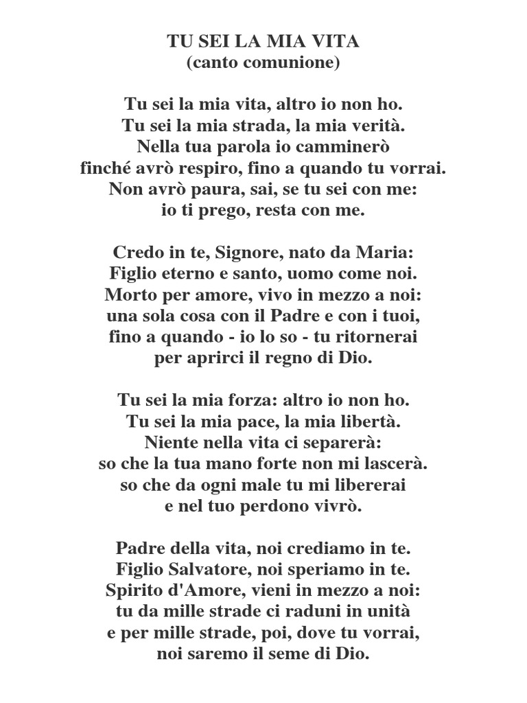6 Tu Sei La Mia Vita | PDF