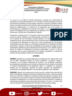 Universidad de Carabobo Facultad de Ciencias Económicas Y Sociales Coordinación Del Consejo de Facultad Faces