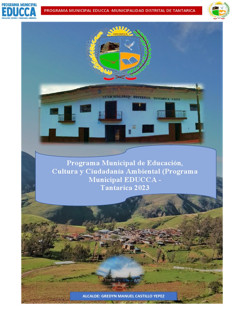 Programa EDUCCA: Educación Ambiental Tantarica | PDF | Ciencias ...