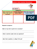 E1 A5 Ficha ARTE Dibuja Sobre Sus Vacaciones